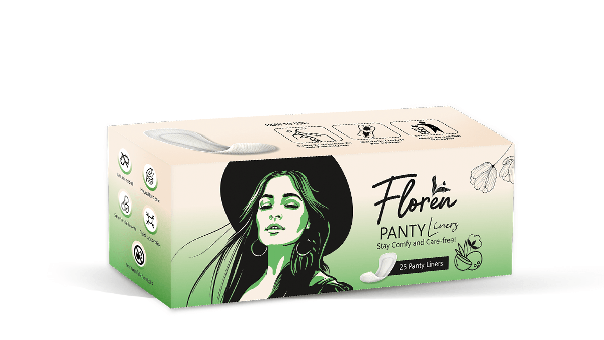 Shop Floren Care Organic Cotton Panty Liners 50 Pcs Pack Online